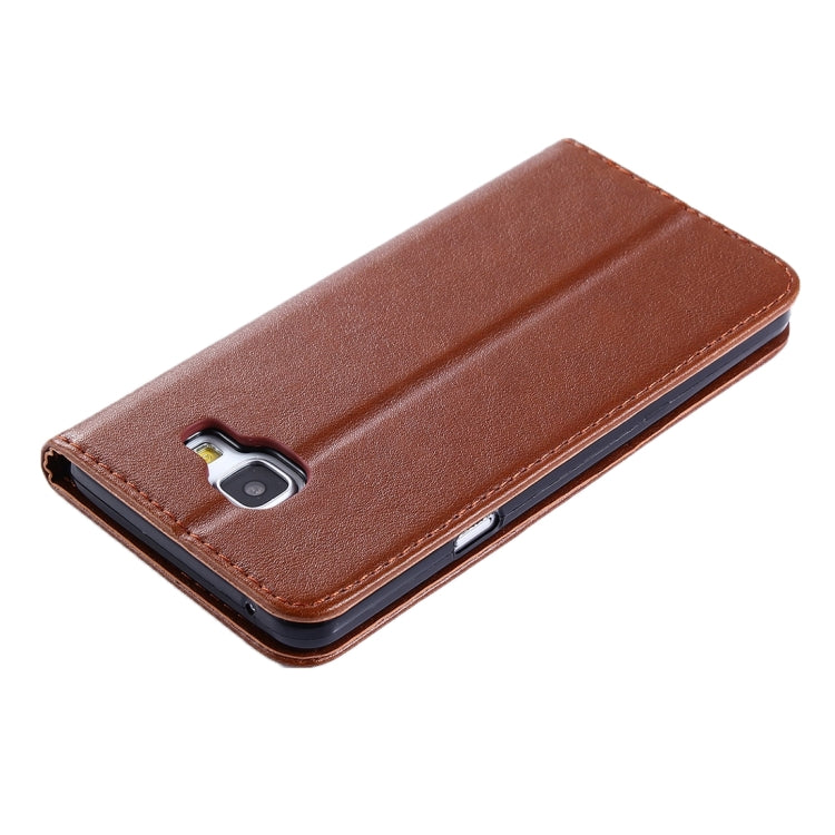 For Galaxy A7(2016) / A710 Lambskin Texture Horizontal Flip Magnetic Leather Case with Holder and Card Slot