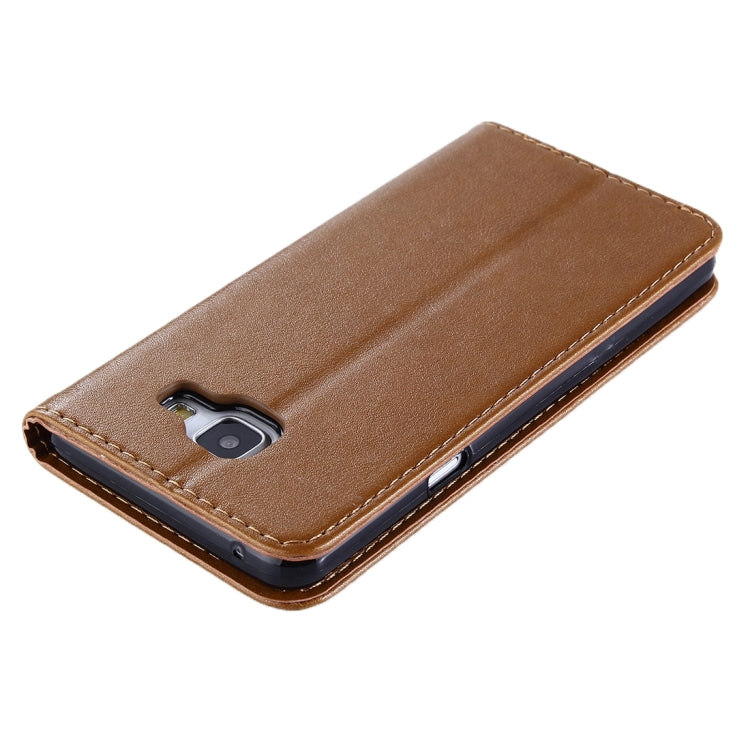 For Galaxy A7(2016) / A710 Lambskin Texture Horizontal Flip Magnetic Leather Case with Holder and Card Slot
