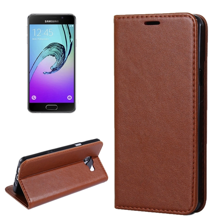For Galaxy A3(2016) / A310 Lambskin Texture Horizontal Flip Magnetic Leather Case with Holder and Card Slot