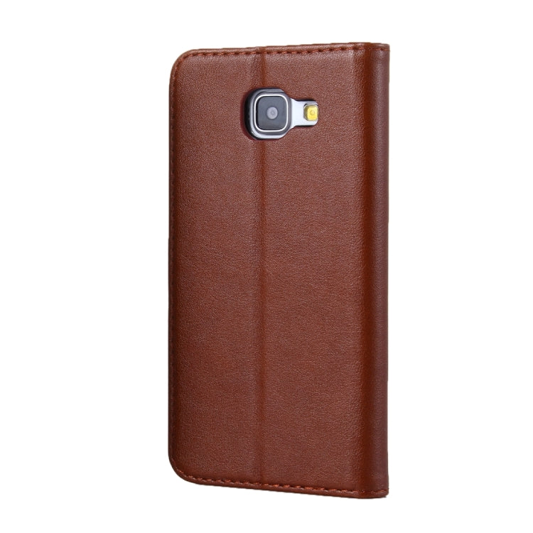 For Galaxy A3(2016) / A310 Lambskin Texture Horizontal Flip Magnetic Leather Case with Holder and Card Slot