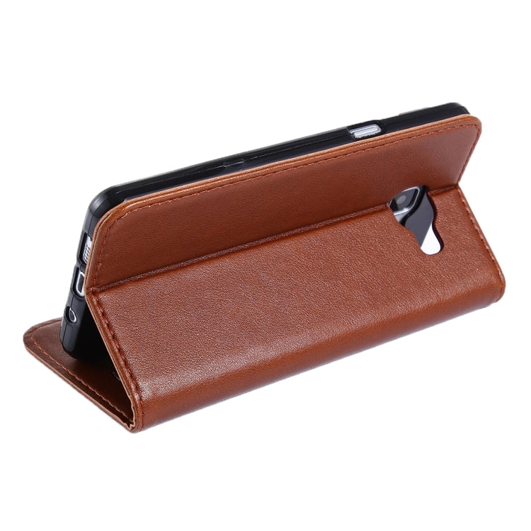 For Galaxy A3(2016) / A310 Lambskin Texture Horizontal Flip Magnetic Leather Case with Holder and Card Slot