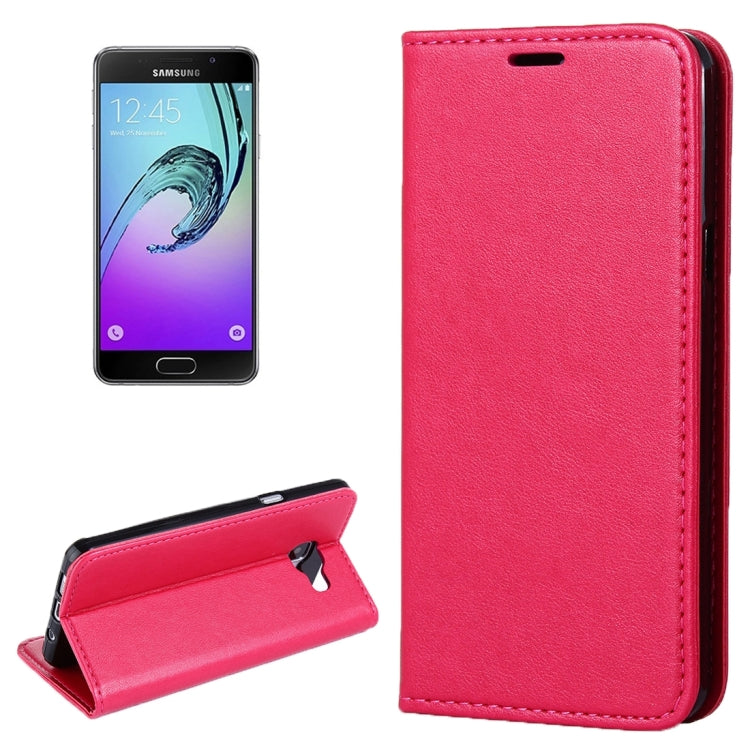 For Galaxy A3(2016) / A310 Lambskin Texture Horizontal Flip Magnetic Leather Case with Holder and Card Slot