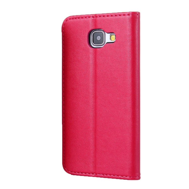 For Galaxy A3(2016) / A310 Lambskin Texture Horizontal Flip Magnetic Leather Case with Holder and Card Slot