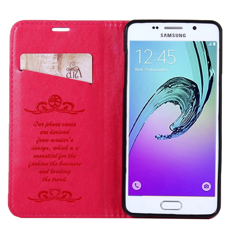 For Galaxy A3(2016) / A310 Lambskin Texture Horizontal Flip Magnetic Leather Case with Holder and Card Slot