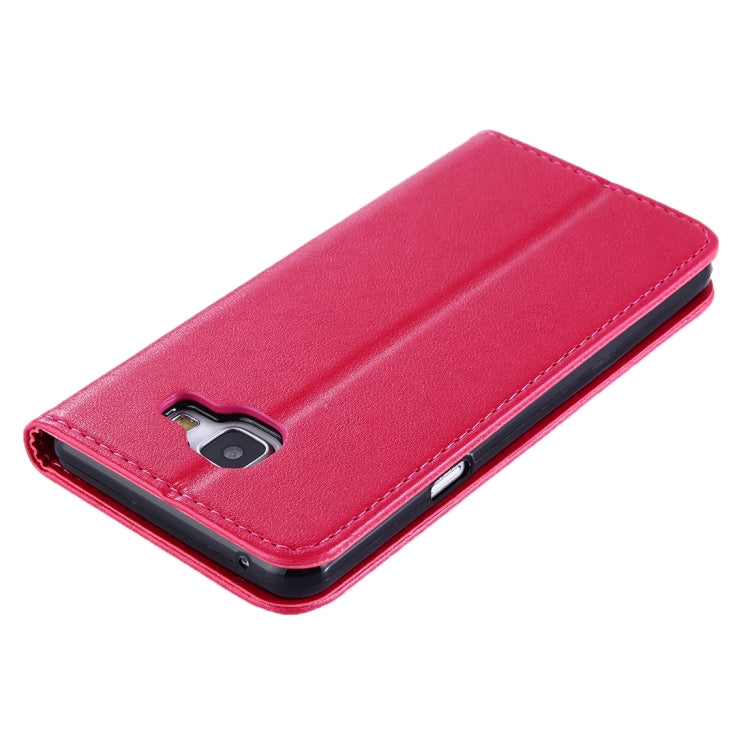 For Galaxy A3(2016) / A310 Lambskin Texture Horizontal Flip Magnetic Leather Case with Holder and Card Slot