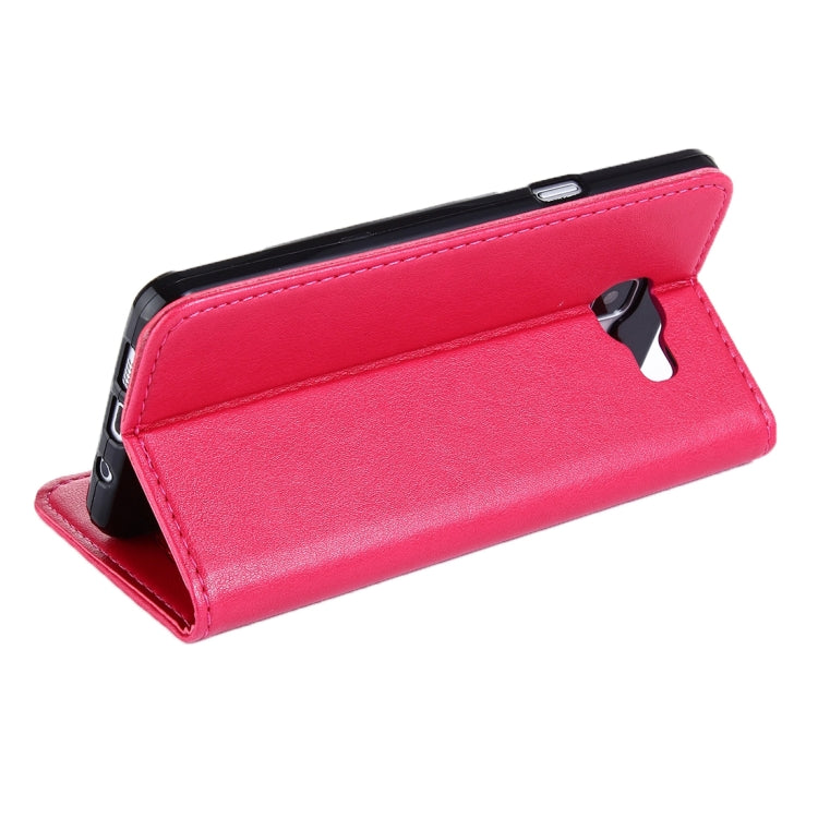 For Galaxy A3(2016) / A310 Lambskin Texture Horizontal Flip Magnetic Leather Case with Holder and Card Slot