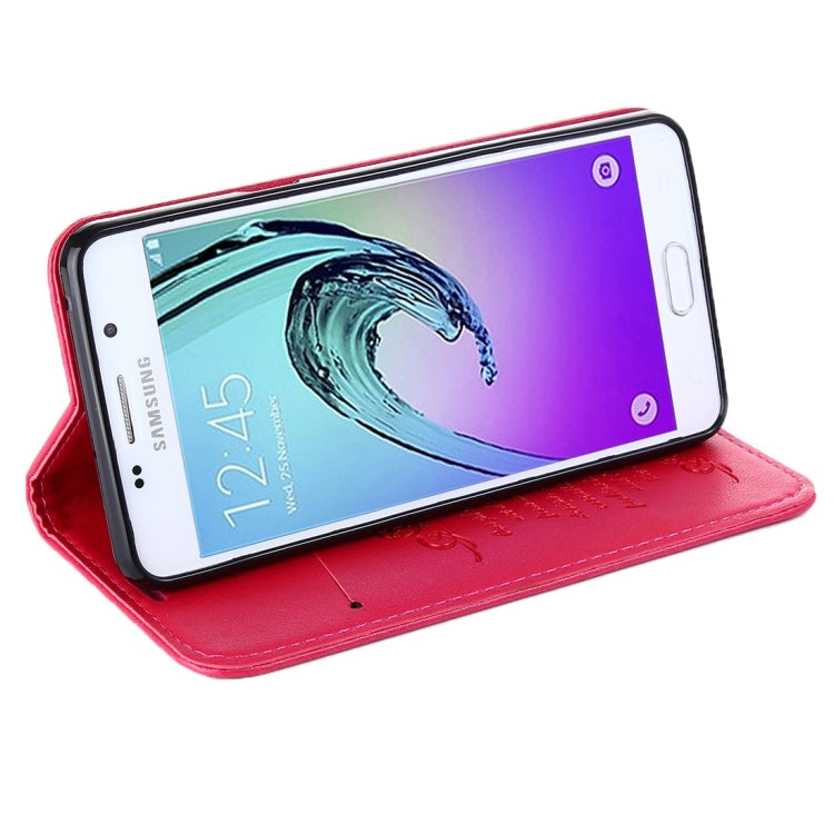 For Galaxy A3(2016) / A310 Lambskin Texture Horizontal Flip Magnetic Leather Case with Holder and Card Slot
