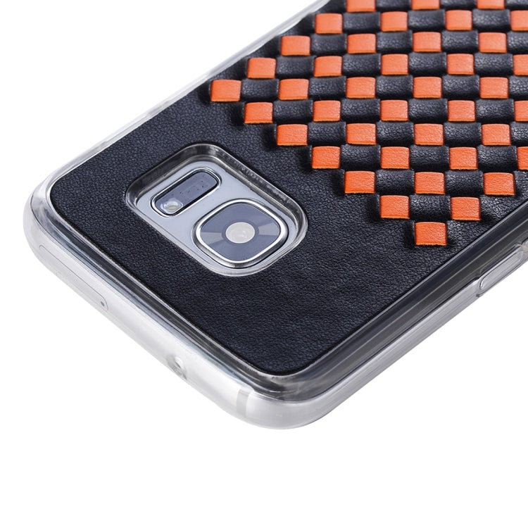 For Galaxy S7 / G930 Knit Pattern PU Leather + TPU Protective Case