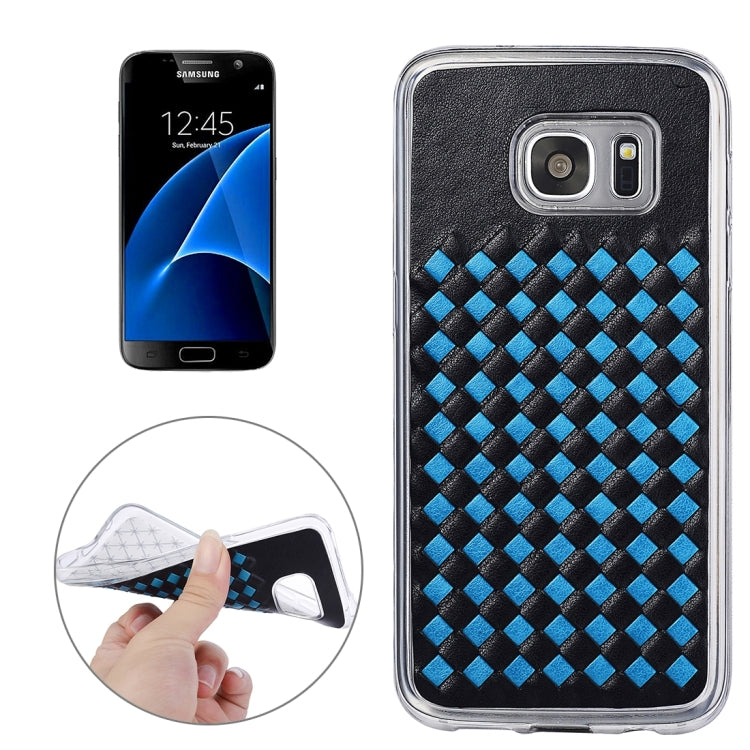 For Galaxy S7 / G930 Knit Pattern PU Leather + TPU Protective Case