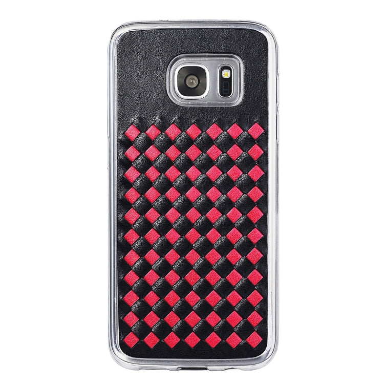 For Galaxy S7 / G930 Knit Pattern PU Leather + TPU Protective Case