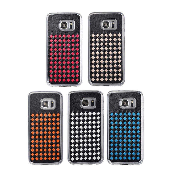 For Galaxy S7 / G930 Knit Pattern PU Leather + TPU Protective Case