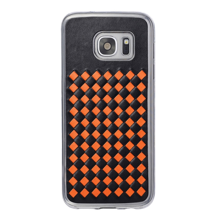For Galaxy S7 Edge / G935 Knit Pattern PU Leather + TPU Protective Case