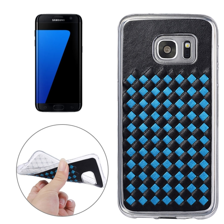For Galaxy S7 Edge / G935 Knit Pattern PU Leather + TPU Protective Case
