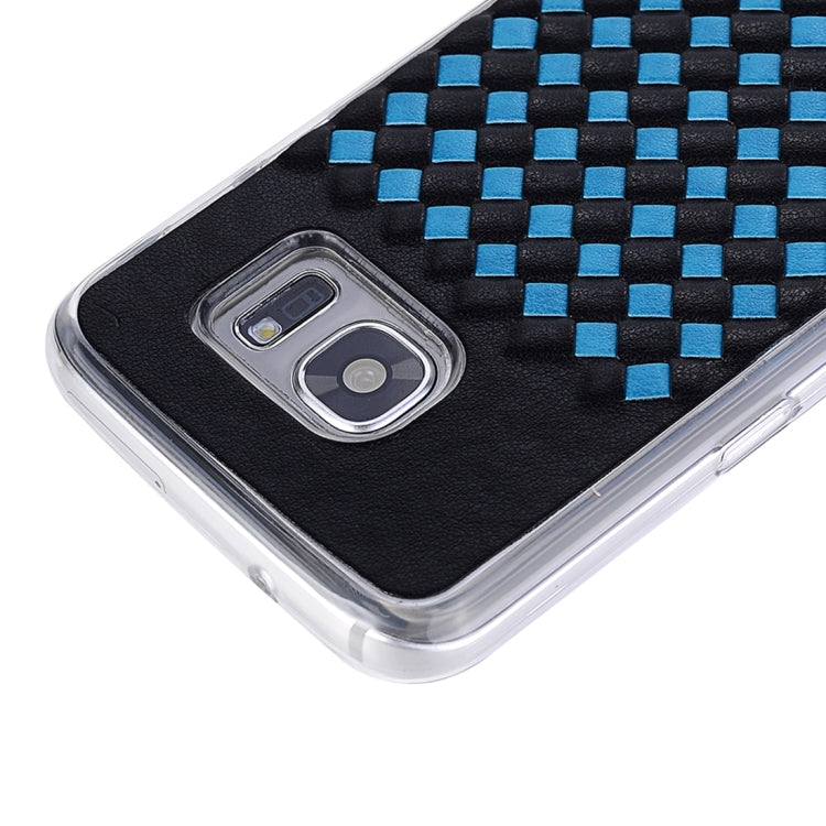 For Galaxy S7 Edge / G935 Knit Pattern PU Leather + TPU Protective Case