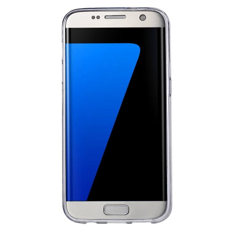 For Galaxy S7 Edge / G935 Knit Pattern PU Leather + TPU Protective Case