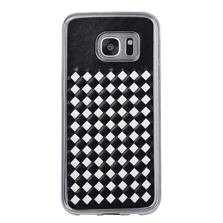 For Galaxy S7 Edge / G935 Knit Pattern PU Leather + TPU Protective Case