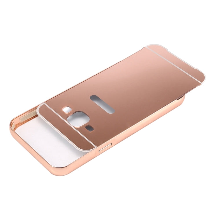 For Galaxy J1 (2016) / J120 Fashionable Electroplating PC Push Pull Back Shell Cover + Metal Bumper Frame