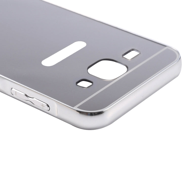 For Galaxy J1 (2016) / J120 Fashionable Electroplating PC Push Pull Back Shell Cover + Metal Bumper Frame