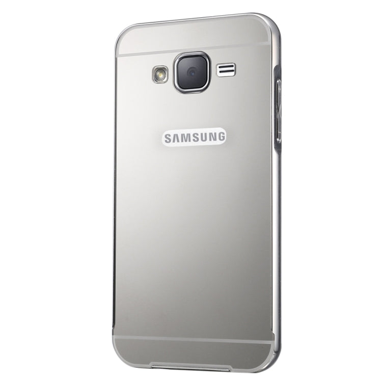 For Galaxy J5 (2016) / J510 Fashionable Electroplating PC Push Pull Back Shell Cover + Metal Bumper Frame