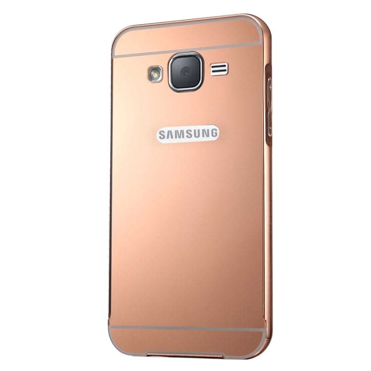 For Galaxy J7 (2016) / J710 Fashionable Electroplating PC Push Pull Back Shell Cover + Metal Bumper Frame