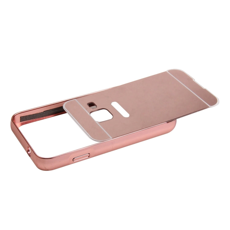 For Galaxy J1 Mini / J105 Fashionable Electroplating PC Push Pull Back Shell Cover + Metal Bumper Frame