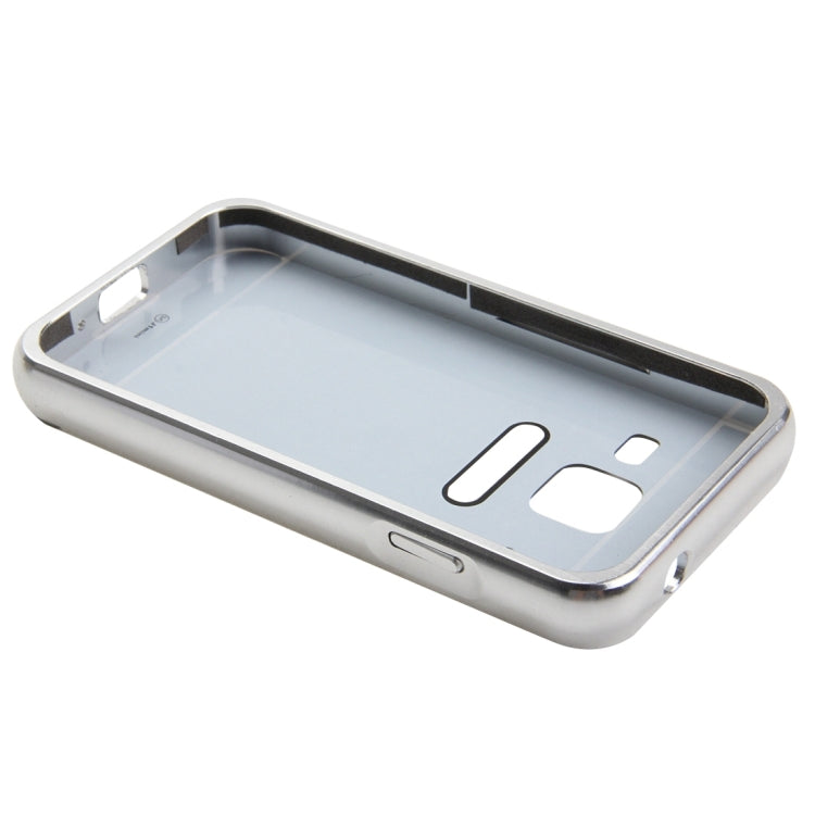 For Galaxy J1 Mini / J105 Fashionable Electroplating PC Push Pull Back Shell Cover + Metal Bumper Frame