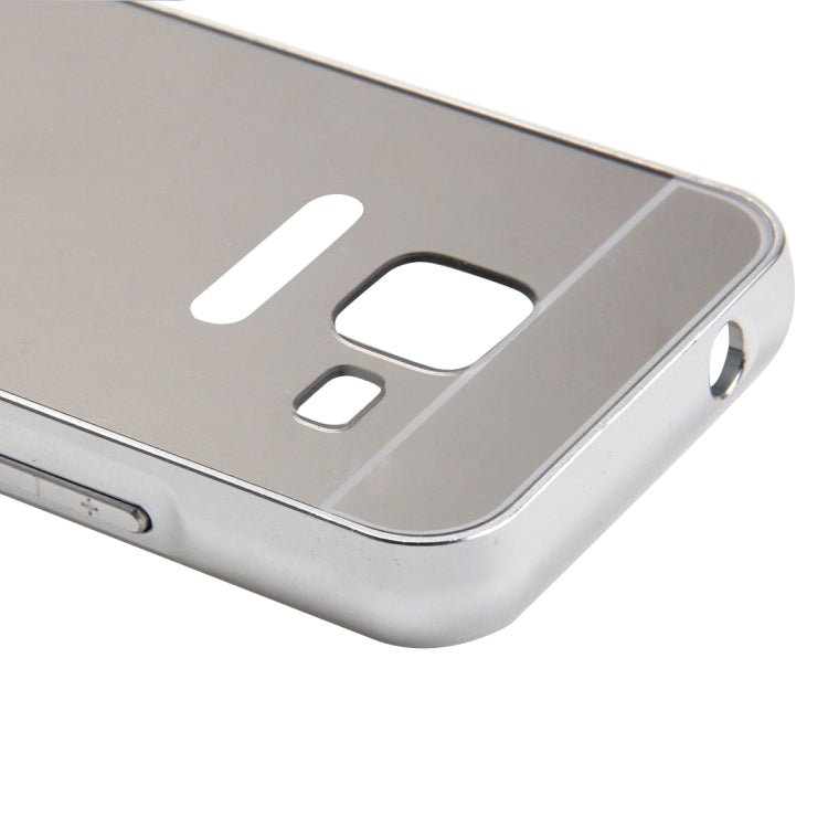 For Galaxy J1 Mini / J105 Fashionable Electroplating PC Push Pull Back Shell Cover + Metal Bumper Frame