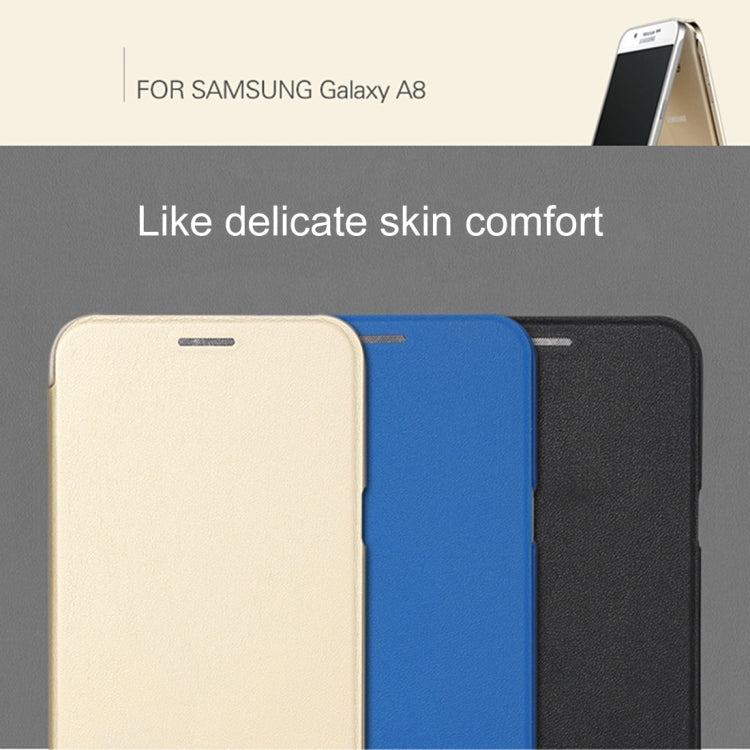 Rock Touch Series for Galaxy A8 / A800 Fashionable Business Style Horizontal Flip Leather Case(Black)