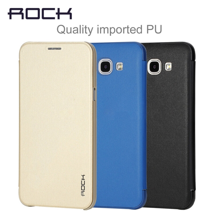 Rock Touch Series for Galaxy A8 / A800 Fashionable Business Style Horizontal Flip Leather Case(Black)