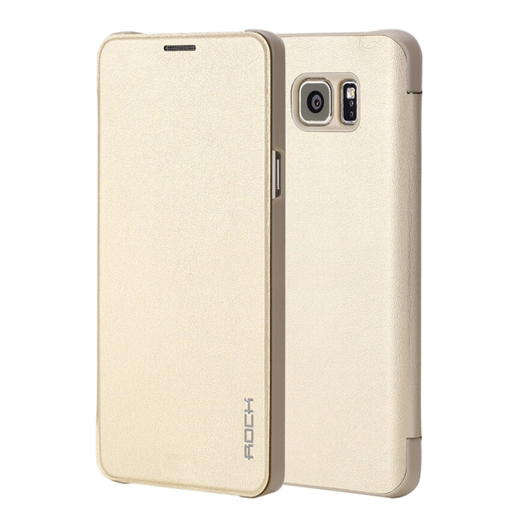 Rock Touch Series for Galaxy Note 5 / N920 Fashionable Business Style Horizontal Flip Leather Case(Gold)