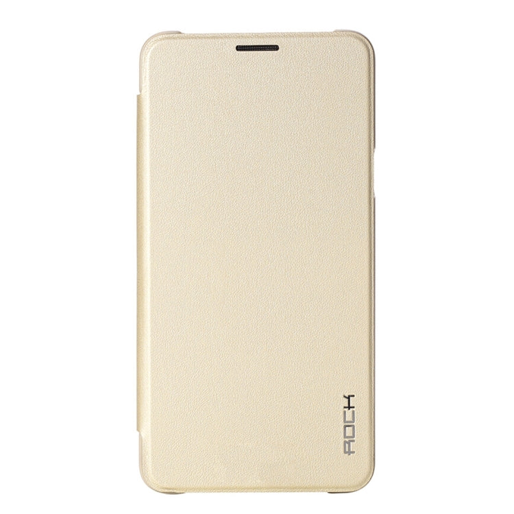 Rock Touch Series for Galaxy Note 5 / N920 Fashionable Business Style Horizontal Flip Leather Case(Gold)