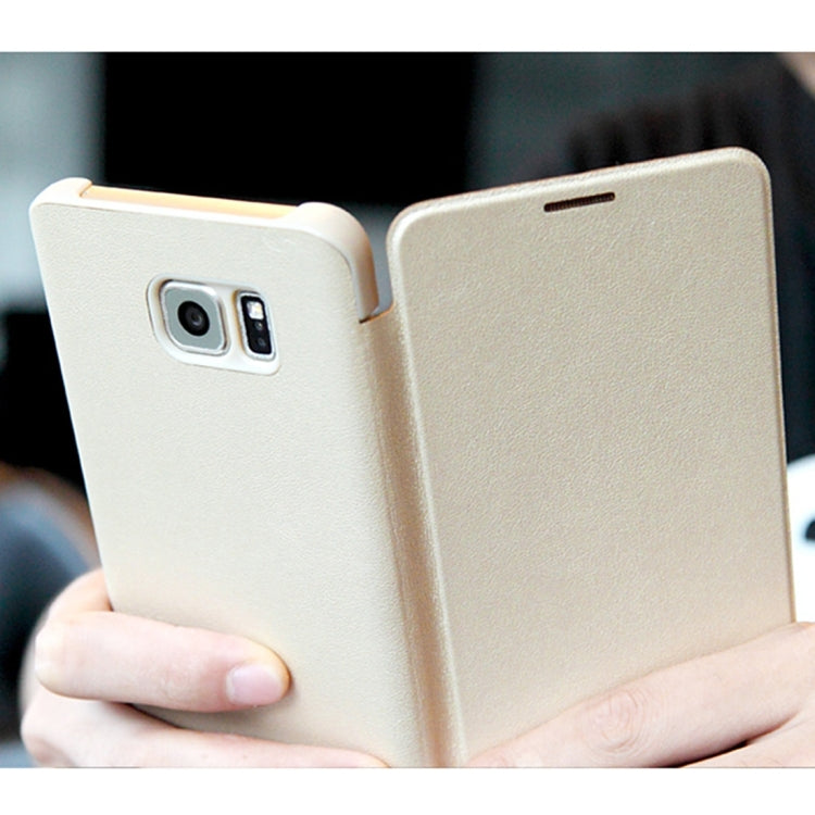 Rock Touch Series for Galaxy Note 5 / N920 Fashionable Business Style Horizontal Flip Leather Case(Gold)
