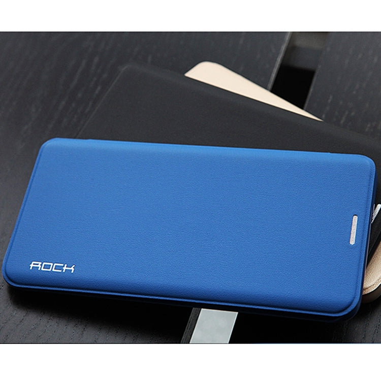 Rock Touch Series for Galaxy S6 Edge+ / G928 Fashionable Business Style Horizontal Flip Leather Case(Blue)