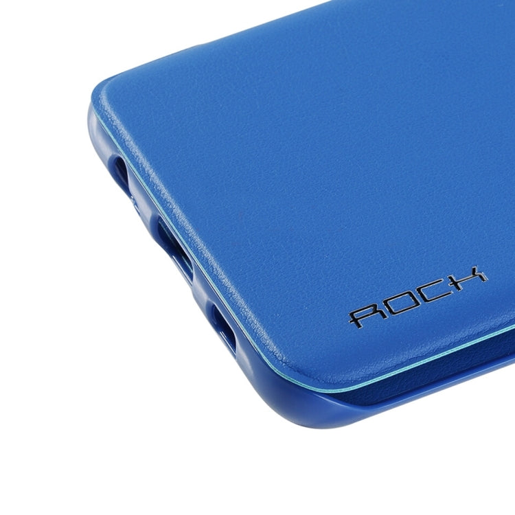 Rock Touch Series for Galaxy S6 Edge+ / G928 Fashionable Business Style Horizontal Flip Leather Case(Blue)
