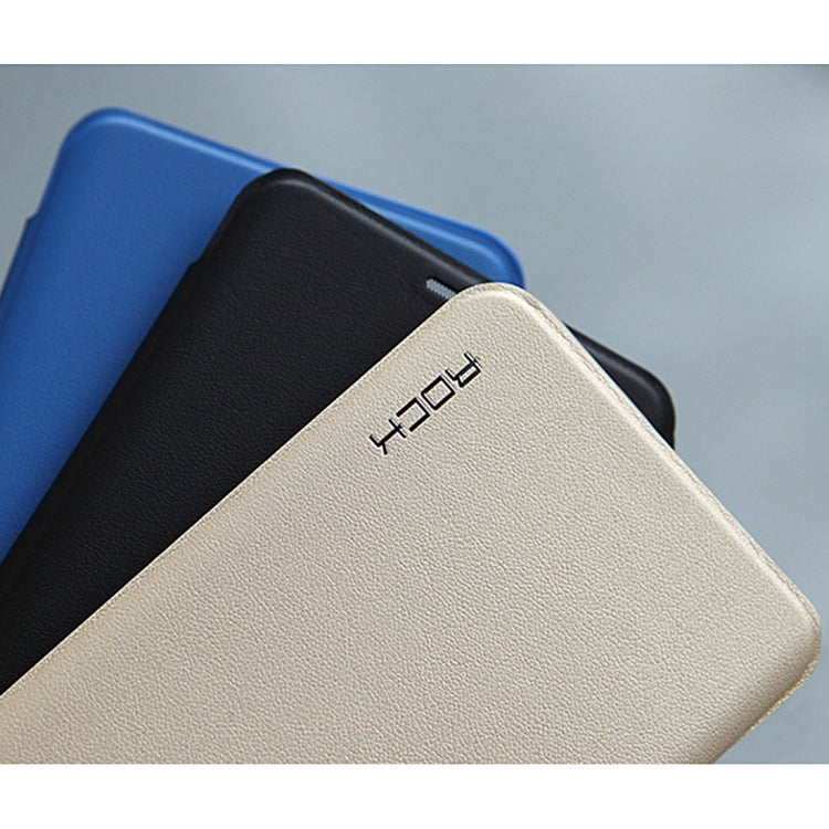 Rock Touch Series for Galaxy S6 Edge+ / G928 Fashionable Business Style Horizontal Flip Leather Case(Blue)