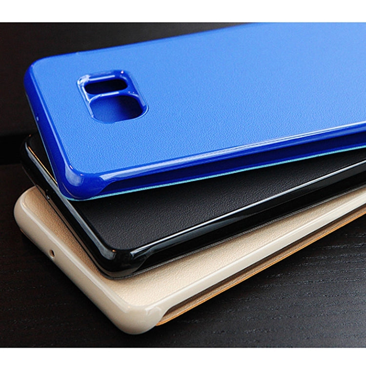 Rock Touch Series for Galaxy S6 Edge+ / G928 Fashionable Business Style Horizontal Flip Leather Case(Blue)