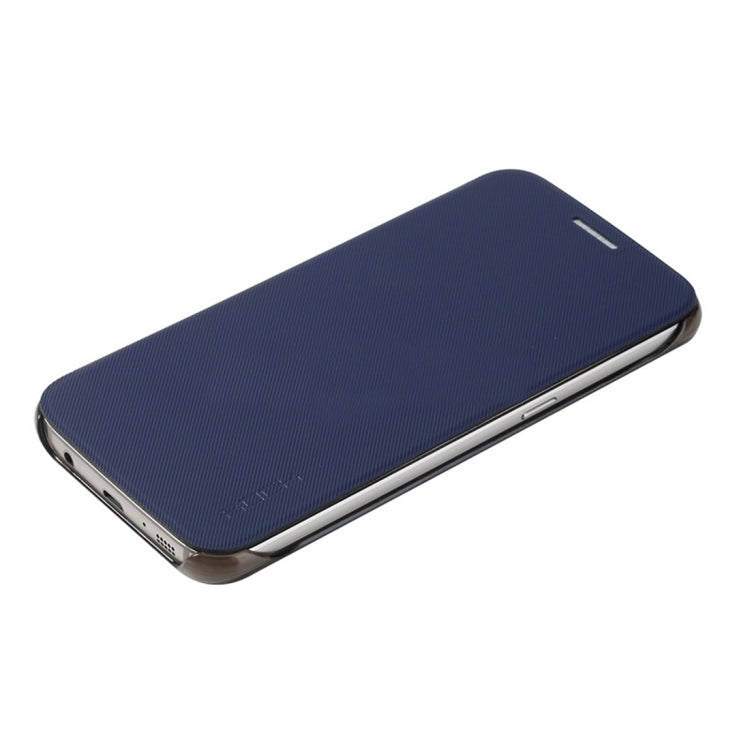 Rock Venna Series for Galaxy S7 / G930 Concise Style Horizontal Flip Leather Case(Blue)