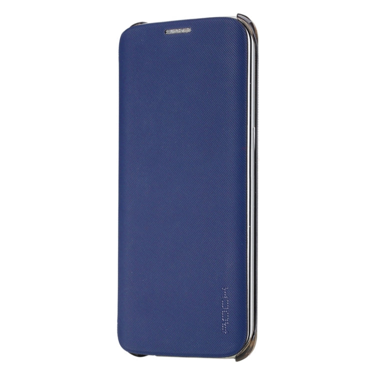 Rock Venna Series for Galaxy S7 Edge / G935 Concise Style Horizontal Flip Leather Case(Blue)