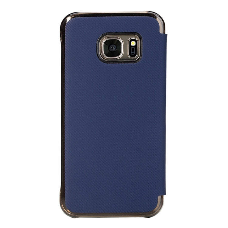 Rock Venna Series for Galaxy S7 Edge / G935 Concise Style Horizontal Flip Leather Case(Blue)