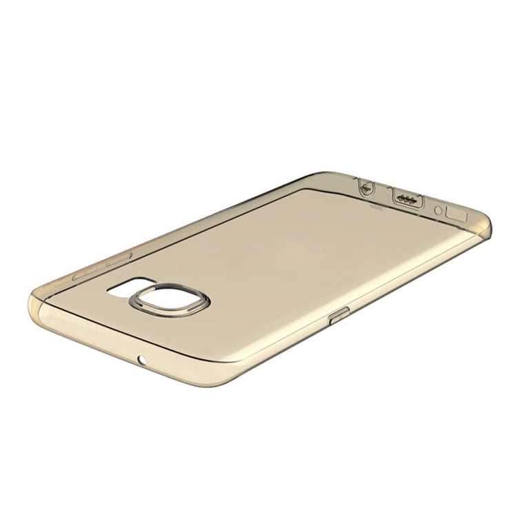 Rock for Galaxy S7 Edge / G935 Concise Style Ultrathin TPU Slim Jacket Back Cover Case(Gold)