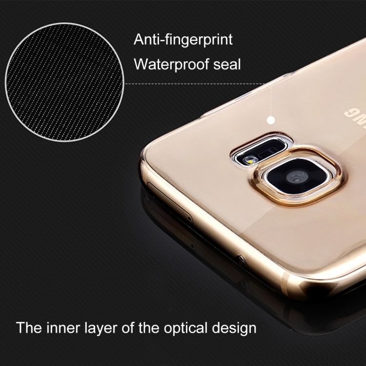 Rock for Galaxy S7 Edge / G935 Concise Style Ultrathin TPU Slim Jacket Back Cover Case(Gold)
