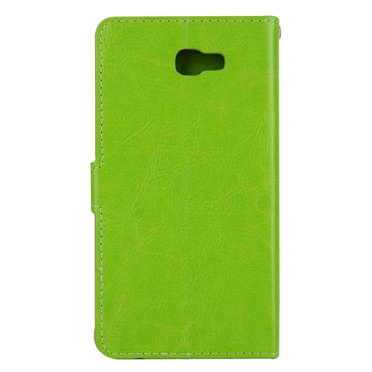 For Galaxy J5 Prime Crazy Horse Texture Horizontal Flip Leather Protective Case with Holder & Card Slots & Wallet & Lanyard & Photo Frame