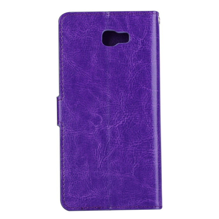 For Galaxy J5 Prime Crazy Horse Texture Horizontal Flip Leather Protective Case with Holder & Card Slots & Wallet & Lanyard & Photo Frame
