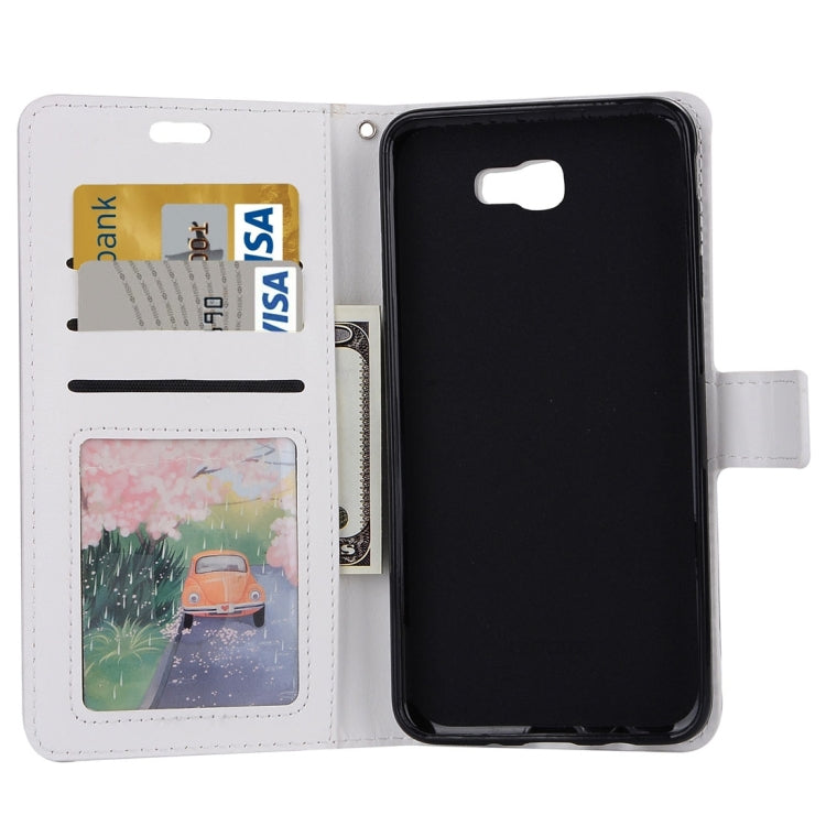 For Galaxy J5 Prime Crazy Horse Texture Horizontal Flip Leather Protective Case with Holder & Card Slots & Wallet & Lanyard & Photo Frame