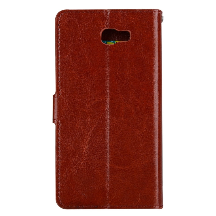 For Galaxy J5 Prime Crazy Horse Texture Horizontal Flip Leather Protective Case with Holder & Card Slots & Wallet & Lanyard & Photo Frame