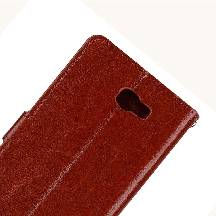 For Galaxy J5 Prime Crazy Horse Texture Horizontal Flip Leather Protective Case with Holder & Card Slots & Wallet & Lanyard & Photo Frame