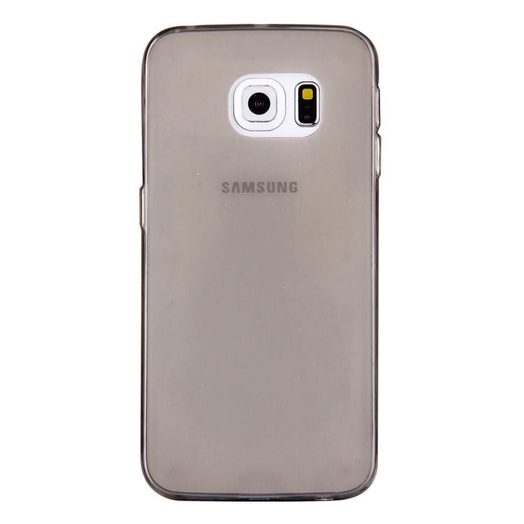 For Galaxy S6 Edge / G925 0.75mm Ultra-thin Transparent TPU Protective Case(Grey)