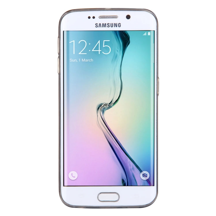 For Galaxy S6 Edge / G925 0.75mm Ultra-thin Transparent TPU Protective Case(Grey)