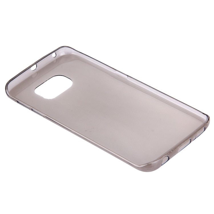 For Galaxy S6 Edge / G925 0.75mm Ultra-thin Transparent TPU Protective Case(Grey)