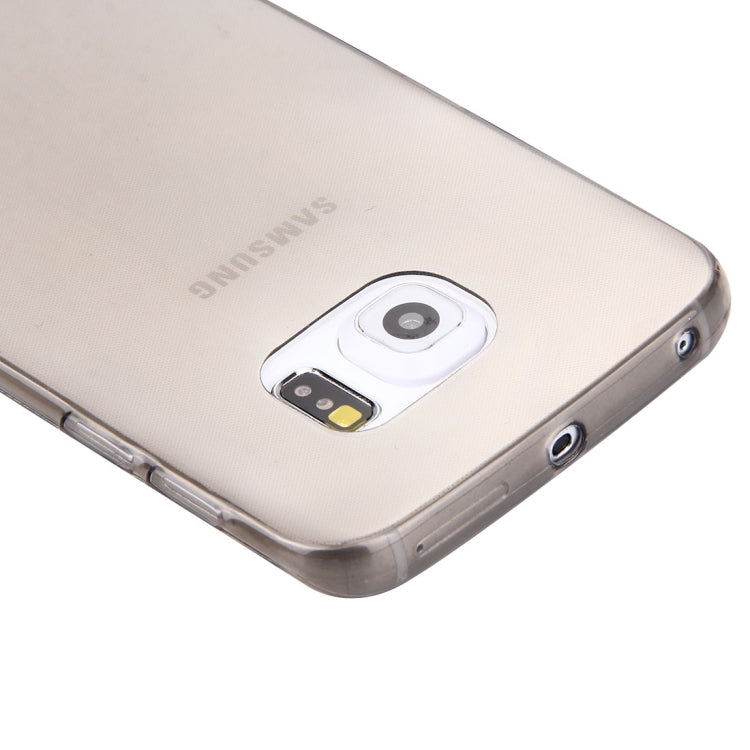 For Galaxy S6 Edge / G925 0.75mm Ultra-thin Transparent TPU Protective Case(Grey)